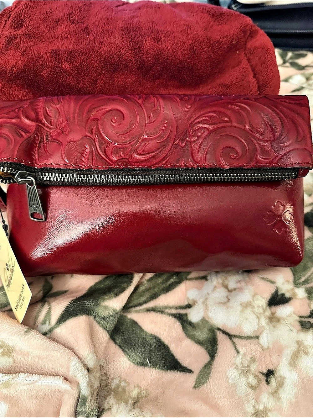 Patricia Nash Valerie Fold-Over Wristlet in Red